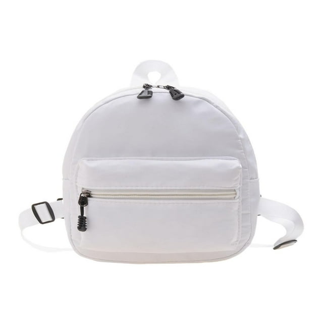 Fashion Women Pure Color Rucksack Female Preppy Style Casual Mini Nylon Knapsack