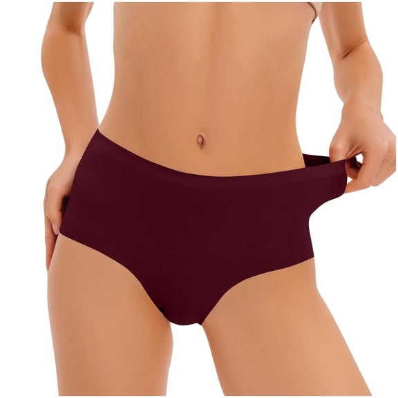 WRKEKC Panties for Women Solid Color Triangle Panties with High Waist Comfortable Breathable Fashion Underwear for Daily Wear