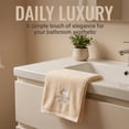 thumbnail image 5 of Unique Bargains Ultra Soft Cotton Hand Towel with Cute Embroidery Beige 2pcs, 5 of 8