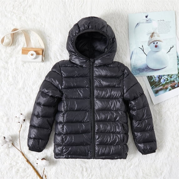 PatPat Kids Lightweight Puffer Jacket with Zipper Hood photo 4