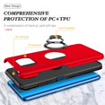 thumbnail image 4 of SZMLOGB Phone Case for XiaoMi POCO X3/X3 NFC with Ring Holder Shock Resistant Scratch Resistant PC Silicone Heavy Duty Protective Case-red, 4 of 6
