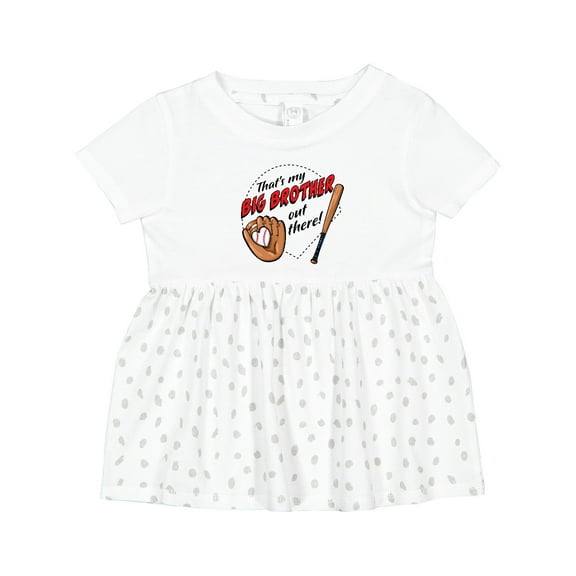 Inktastic That's My Big Brother out There Baseball Girls Baby Dress