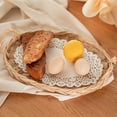 thumbnail image 3 of [] Wicker Bread Basket 2pcs  Rattan Storage Tray Hand-Woven Storage Basket with Handle for Bread Fruit Food Breakfast Display Storage Basket, 3 of 6