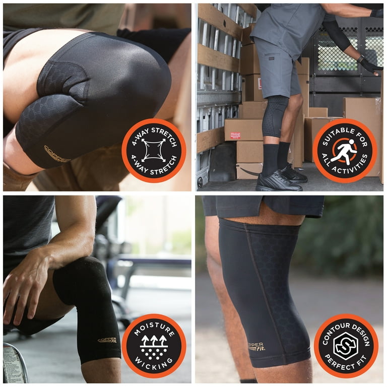 Amazon.com: Copper Fit Freedom Knee Sleeve 2 Pack, Copper
