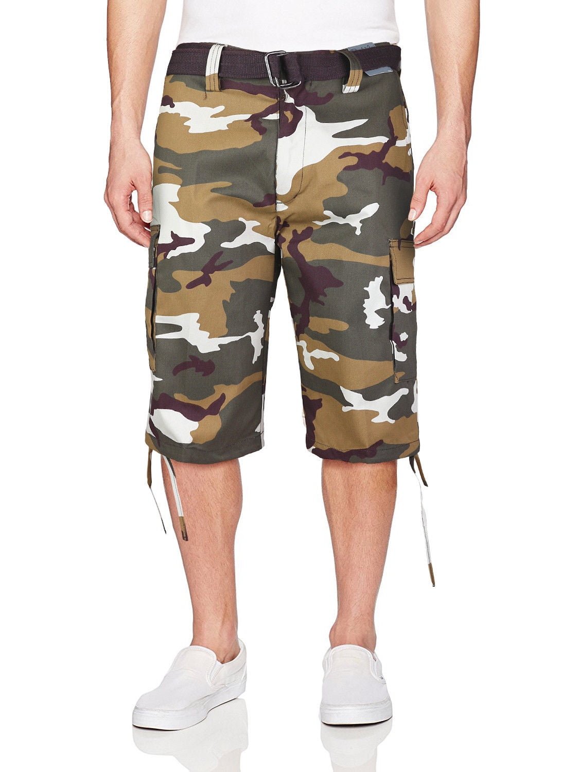 men's gray camo cargo shorts