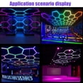 thumbnail image 6 of Wall Lights, RGB Hexagon LED Garage Lights, Honeycomb Lights, 720W - 358 Color Modes, Music Sync Supported(5 Hex Grids), 6 of 14