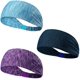 thumbnail image 1 of Fascia for Sport in Esecuzione Fascia para Capelli Sport Wicking Fascia para Uomo Donna Fascia para Sudore Assorbente para Yoga Equitazione Basket Ciclismo Fitness Esercizio 3 piezas (Azul+púrpura+verde oscuro) oso de fresa Electrónica, 1 of 5
