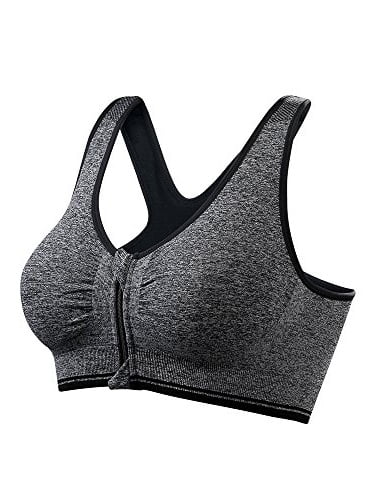 zip front sports bra walmart