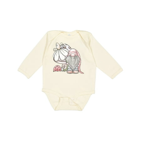 

Inktastic Daisy Mushroom Gnome Gift Baby Boy Long Sleeve Bodysuit