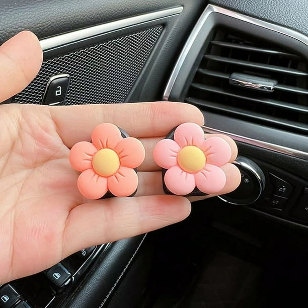 Lindo pequeño gancho de flor para coche, decoración, almacenamiento para coche, gancho pequeño multifunción, mini gancho adhesivo