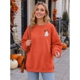 thumbnail image 4 of MOUSYA Halloween Sweatshirt Women Spooky Season Shirt Pumpkin Fall Sweatshirt Ghost Long Sleeve Pullover Tops, 4 of 9