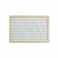thumbnail image 1 of Abstract Wall Art with Frame, Horizontal Chain Style Squares Monochrome Simplistic Illustration, Printed Fabric Poster for Bathroom Living Room, 35" x 23", White Dark Grey, by Ambesonne, 1 of 2