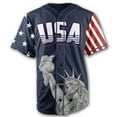 thumbnail image 3 of BLUE AMERICA #1 BASEBALL JERSEY, 3 of 5