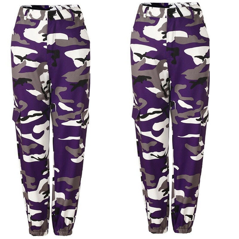 purple camo trousers