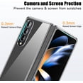 thumbnail image 3 of Compatible with Samsung Galaxy Z Fold 4 Folding Dual Screen Cell Basic Case [with Hinge Protection] [Shockproof Protective] Semi-Auto Mobile Cover Electroplating Transparent Bumper Protector-Silvery, 3 of 14