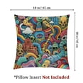 thumbnail image 4 of Ollo0ord Throw Pillow Cushion Cover, Items Combined in an Abstract Style Movie Reel , Decorative Square Accent Pillow Case, Grey Black White, 4 of 7