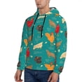 thumbnail image 3 of Salouo Cute Hens And Rooster Pattern Men's Fall Hoodie Sweatshirt,Sport Hoodie with Pockets for Men Pullover Casual Hooded Sweatshirt-Small, 3 of 7