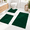 Dark Green-17"x24"+20"x32"+U Shape 20"x24", variant on Aqua Blue 17"x24"+20"x32"+U Shape 20"x24" Chenille Bathroom Rug Set of 3