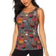 thumbnail image 1 of Fotbe BBQ Icons Blusas Sin Mangas para Mujer – Estilo Casual, Corte Suelto, Slim-Fit, Cuello Redondo Deportivo, Tops de Verano para Gimnasio y Yoga-Medium, 1 of 7