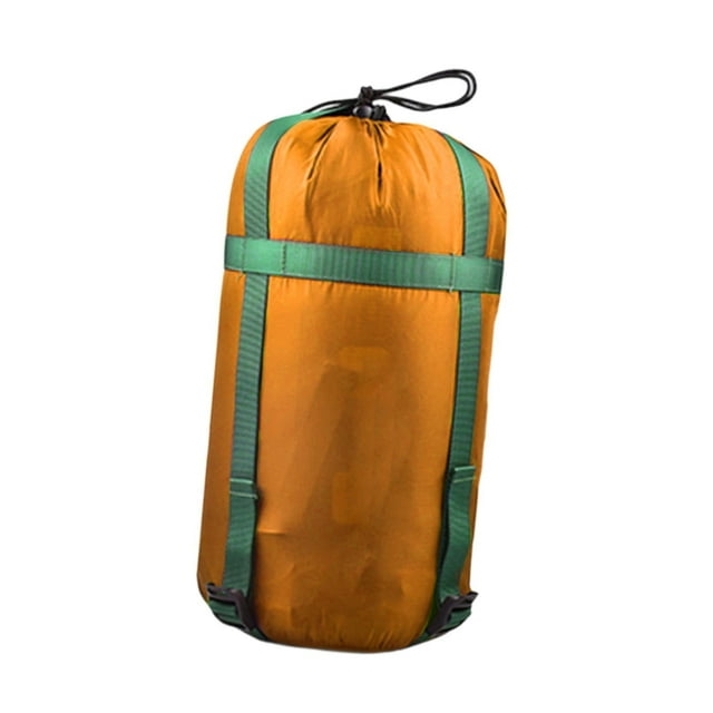 Bolsa de almacenamiento de compresión con correas ajustables, 7,09 x 14,96 pulgadas, bolsa de compresión para exteriores, bolsa de almacenamiento de Naranja