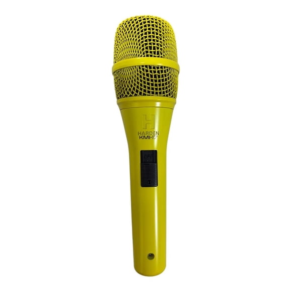 Micrófono Harden KMI-17 alambrico dinámico 50 Hz a 14 kHz Amarillo
