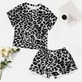 thumbnail image 4 of Leopard Print Pattern 2 Pack Women’s Pajama Set Print Sleepwear And Shorts Y2k Loungewear Sets S-5XL, 4 of 7