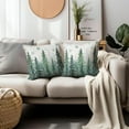 thumbnail image 2 of Winter Forest Throw Pillow Covers Pine Tree Snowflakes Pillow Case Home Decor Green Snow Scenery Pillow Covers 20x20 Inch Set of 2 Farmhouse Seasonal for Sofa Couch Bedroom, 2 of 6