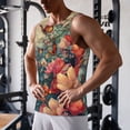 thumbnail image 5 of KLL Butterflies In Blooming Garden Print Men's Muscle Gym Workout Stringer Tank Tops Bodybuilding Fitness T-Shirts Tank Tops Men-3X-Large, 5 of 7