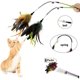 thumbnail image 3 of Juguetes para gatos con plumas y varita para gatos Juguete para gatos con forma de pluma (paquete de 6) JFHHH pequeña, 3 of 5