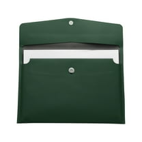 Uxcell PU Hard Leather A4 File Folder, Document Holder Waterproof Envelope Folder Cases with Snap Closure Dark Green