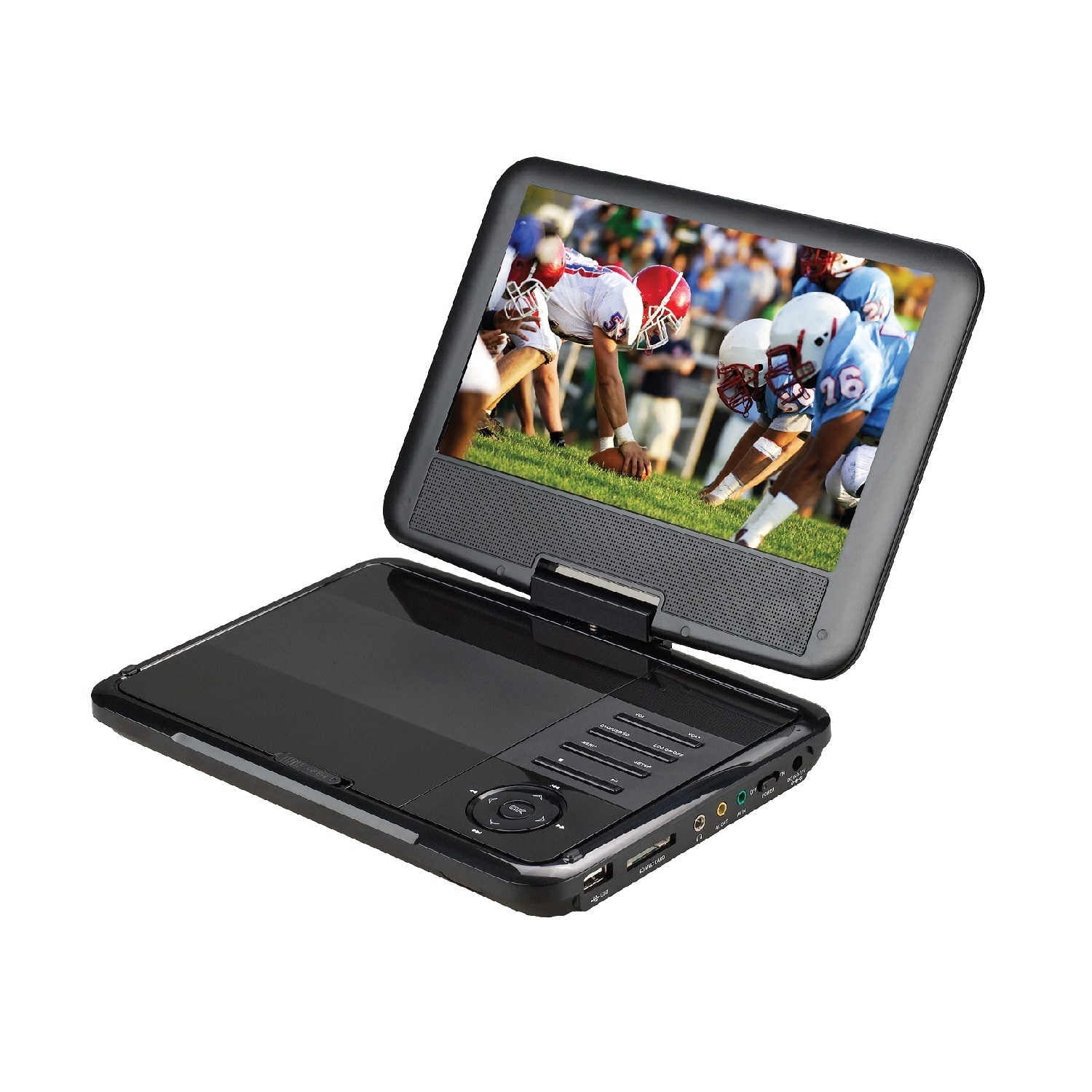 Supersonic 10.1” Portable DVD Player with USB/SD Inputs & Swivel Display