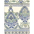 thumbnail image 4 of Serafina Home Decorative Plush Throw Blanket: Floral Paisley with Geometric Borders Accent for Couch or Bed, Colors: Blue Navy Aqua Green White, 4 of 4