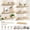 Natural, variant on Floating Wall Shelves Set of 6, Wood Mounted Shelves for Bedroom Living Room Bathroom Kitchen, Rustic White Picture Ledge Storage