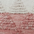 thumbnail image 5 of Ox Bay 20" x 20" Hand-Woven Pink/ White Geometric Organic Cotton Pillow Cover, 5 of 11