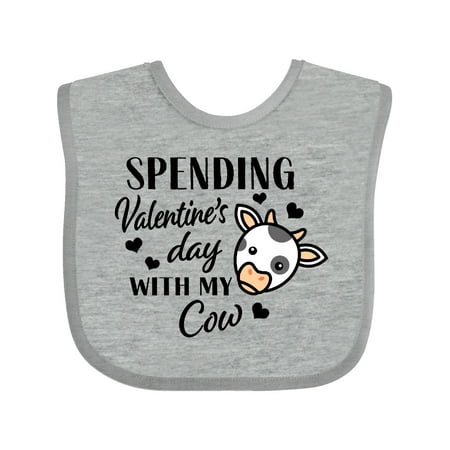 

Inktastic Spending Valentine s Day with My Cow Gift Baby Boy or Baby Girl Bib