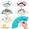 thumbnail image 4 of Wedding Fan, Hand Fan, 12 Pcs White Wedding Paper Fan, Decorative Fan, Wedding, 4 of 5