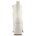 thumbnail image 4 of Journee Womens Kalindi Lace Up and Zip Entry Square Toe Booties, Widths Available, 4 of 10