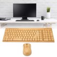 thumbnail image 1 of Keyboard And Mouse Combo,2.4GHz Connection Bamboo Wood 104 Keys Keyboard, 1200DPI Mice, For Win For  For  For IOS, 1 of 8