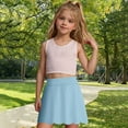 thumbnail image 6 of Fengactive Little Girls A-Line Skirt with Built-in Shorts Yoga Dance Sport Shorts for Girls, 6 of 9