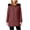 Burgundy, variant on Womens Quilted Coat Long Sleeve Solid Color with Hood Stylish and Warm Outerwear for Fall Winter