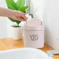 thumbnail image 4 of Hbdhejl 1Pc Mini Desktops Mini Creative Covered Kitchen Living Room Trash Can Flip Sundries To Store Mini Plastic Buckets, 4 of 6