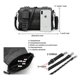 thumbnail image 2 of Bolso Bandolera Con Remaches De Calavera Punk, Mujer, Cadena Xtellar negro, 2 of 3