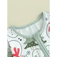 thumbnail image 6 of Elippeo Baby Girls Boys Rompers Christmas Clothes 3M 6M 12M 18M Patchwork Christmas Tree Print Zipper Long Sleeve Jumpsuits Toddler Fall Bodysuits, 6 of 10