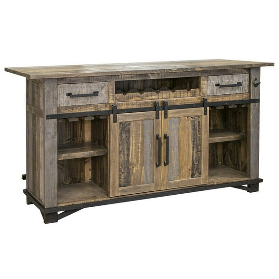 Greenview Loft Rustic Modern 76" Bar Counter