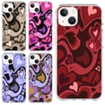 thumbnail image 1 of Funda Love Heart para iPhone 11, funda protectora fina, transparente, antiarañazos, de TPU, diseñada para iPhone 11 de 6,1 pulgadas, 12, 13, XR, XS MAX, 8, 7, 6, 5, SE 2020, bonita funda de corazón, 1 of 4