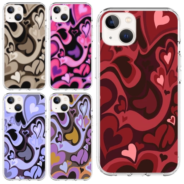 Funda Love Heart para iPhone 11, funda protectora fina, transparente, antiarañazos, de TPU, diseñada para iPhone 11 de 6,1 pulgadas, 12, 13, XR, XS MAX, 8, 7, 6, 5, SE 2020, bonita funda de corazón