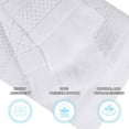 thumbnail image 4 of Superior Rolla Cotton Geometric Face Towel Washcloth Set of 12, White, 4 of 12