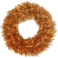 thumbnail image 1 of Vickerman 30" Copper Wreath Featuring 100 Warm White Dura-Lit LED Lights., 1 of 3