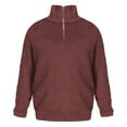 thumbnail image 4 of KKBOTIVE Christmas Sweaters for Men Quarter Zip Solid Color Tops Comfortable Loungewear Winter Clothes with Zipper ( Red Size: L ), 4 of 4