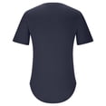 thumbnail image 2 of YFNNUP Men's Muscle Shirt Slim Fit Stretchy Workout Top Lightweight Bodybuilding Short Sleeve Shirt Casual Moisture Wicking Gym Basic T-Shirt Black L, 2 of 7